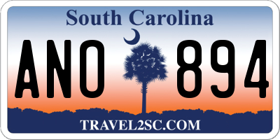 SC license plate ANO894