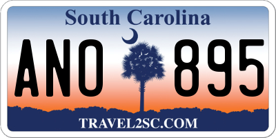 SC license plate ANO895