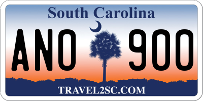 SC license plate ANO900