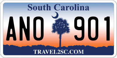SC license plate ANO901