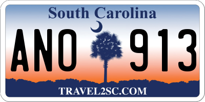 SC license plate ANO913