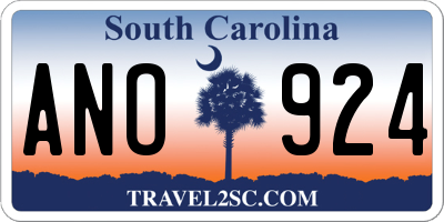 SC license plate ANO924