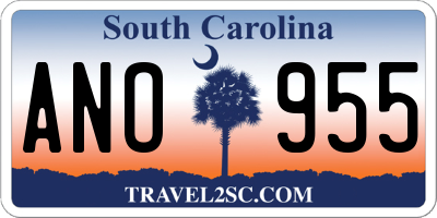 SC license plate ANO955