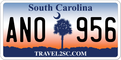 SC license plate ANO956