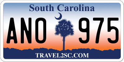 SC license plate ANO975