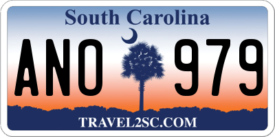 SC license plate ANO979