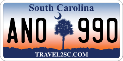 SC license plate ANO990