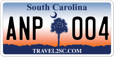 SC license plate ANP004