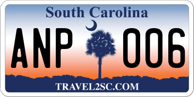 SC license plate ANP006