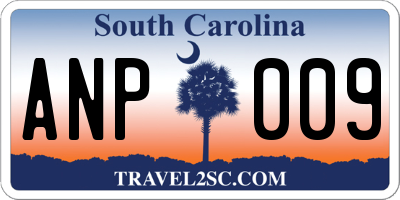 SC license plate ANP009