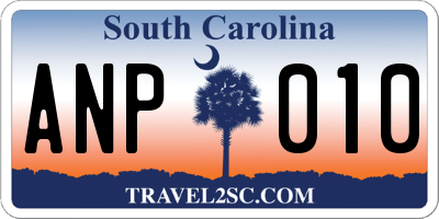 SC license plate ANP010