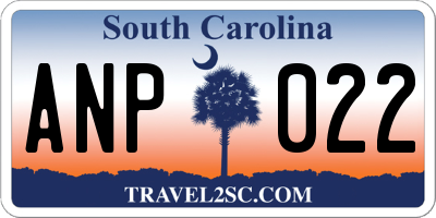 SC license plate ANP022
