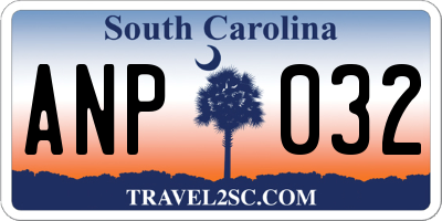 SC license plate ANP032