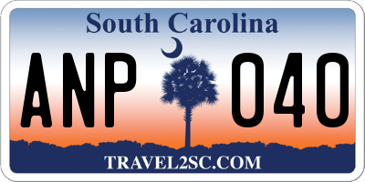 SC license plate ANP040