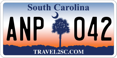 SC license plate ANP042