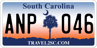 SC license plate ANP046
