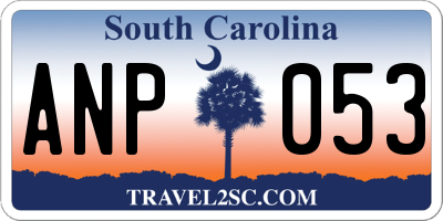 SC license plate ANP053