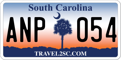 SC license plate ANP054