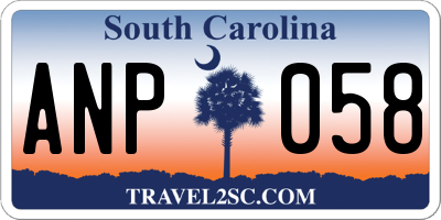 SC license plate ANP058
