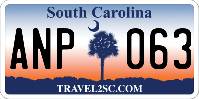 SC license plate ANP063