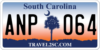 SC license plate ANP064
