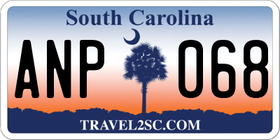 SC license plate ANP068