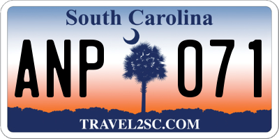 SC license plate ANP071