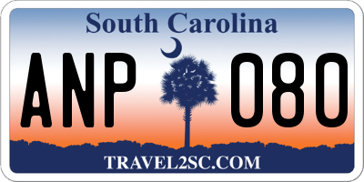 SC license plate ANP080