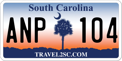 SC license plate ANP104