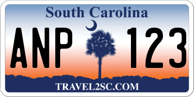 SC license plate ANP123