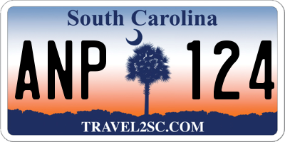 SC license plate ANP124