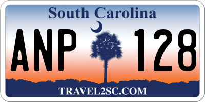 SC license plate ANP128