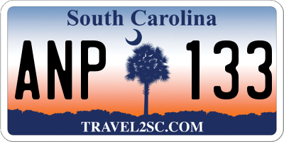 SC license plate ANP133
