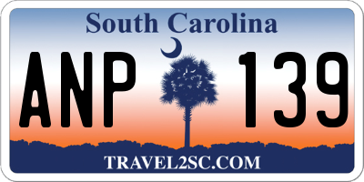 SC license plate ANP139