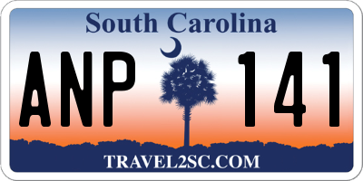 SC license plate ANP141