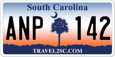 SC license plate ANP142