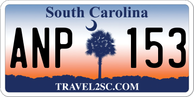 SC license plate ANP153