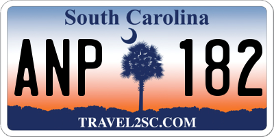 SC license plate ANP182