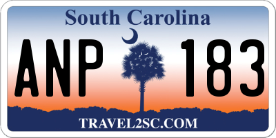 SC license plate ANP183