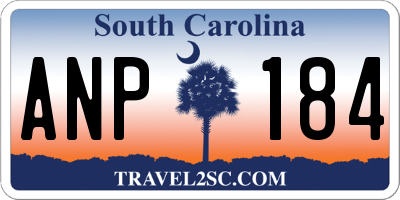 SC license plate ANP184
