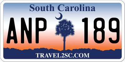 SC license plate ANP189