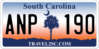 SC license plate ANP190