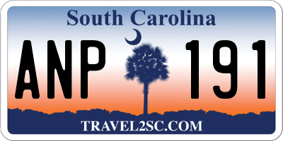 SC license plate ANP191
