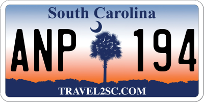 SC license plate ANP194