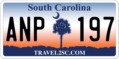 SC license plate ANP197