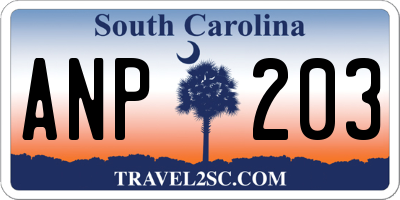 SC license plate ANP203