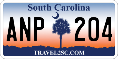 SC license plate ANP204