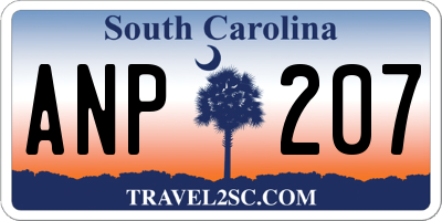 SC license plate ANP207