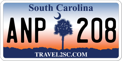 SC license plate ANP208