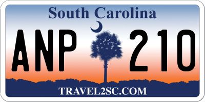 SC license plate ANP210